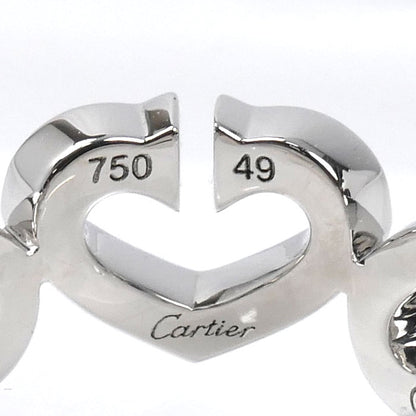 CARTIER カルティエ K18WG ホワイトゴールド Cハート リング・指輪 B4041549 ダイヤモンド 9号 49 7.5g レディース【中古】【美品】