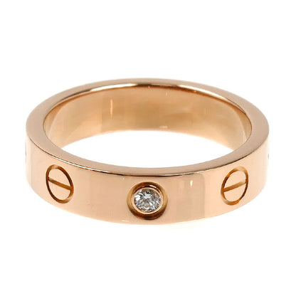 CARTIER カルティエ K18PG ピンクゴールド ミニラブ 1P ダイヤ リング・指輪 ダイヤモンド 7号 47 4.2g レディース【中古】【美品】