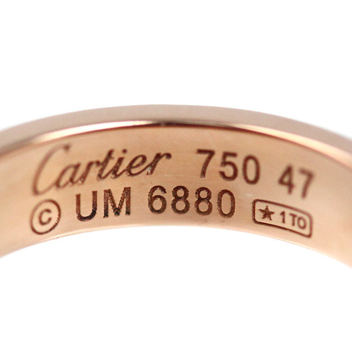 CARTIER カルティエ K18PG ピンクゴールド ミニラブ 1P ダイヤ リング・指輪 ダイヤモンド 7号 47 4.2g レディース【中古】【美品】