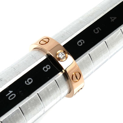 CARTIER カルティエ K18PG ピンクゴールド ミニラブ 1P ダイヤ リング・指輪 ダイヤモンド 7号 47 4.2g レディース【中古】【美品】