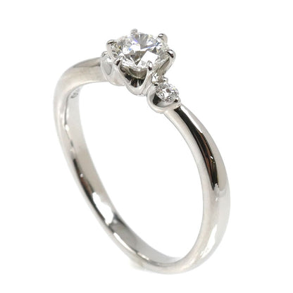 4℃ ヨンドシー Pt950プラチナ NaturalGrace リング・指輪 211822745063 ダイヤモンド0.308ct 7.5号 2.8g レディース【中古】【美品】