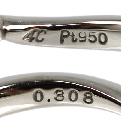 4℃ ヨンドシー Pt950プラチナ NaturalGrace リング・指輪 211822745063 ダイヤモンド0.308ct 7.5号 2.8g レディース【中古】【美品】