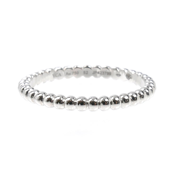 Van Cleef & Arpels ヴァンクリーフ＆アーペル K18WG ホワイトゴールド ペルレ リング・指輪 VCARPJME52 12号 52 2.1g レディース【中古】【美品】