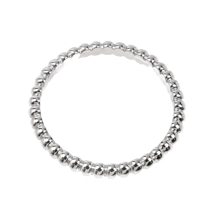 Van Cleef & Arpels ヴァンクリーフ＆アーペル K18WG ホワイトゴールド ペルレ リング・指輪 VCARPJME52 12号 52 2.1g レディース【中古】【美品】