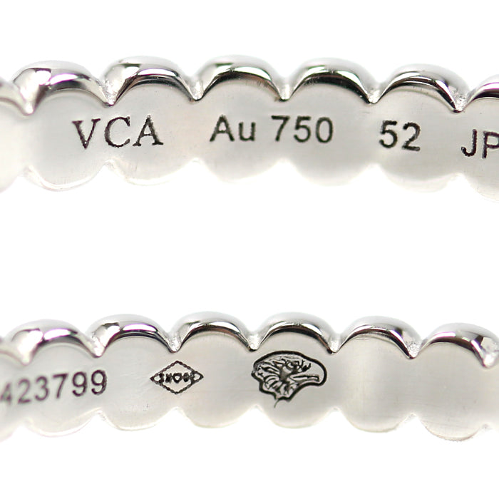 Van Cleef & Arpels ヴァンクリーフ＆アーペル K18WG ホワイトゴールド ペルレ リング・指輪 VCARPJME52 12号 52 2.1g レディース【中古】【美品】