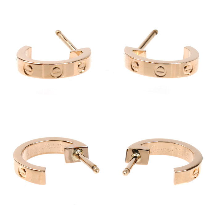 CARTIER カルティエ K18PG ピンクゴールド ミニラブ ピアス B8029000
