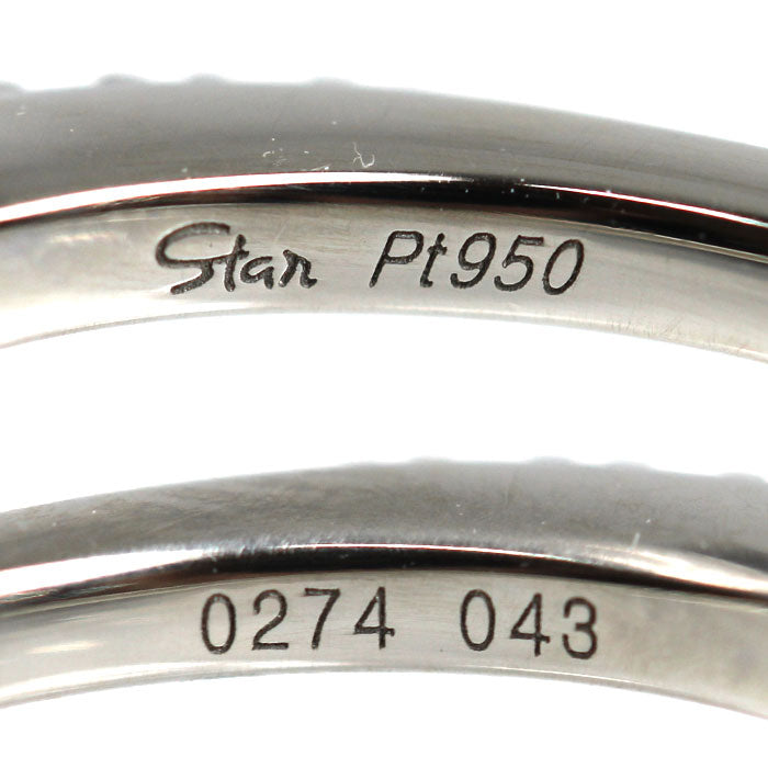 STAR JEWELRY スタージュエリー Pt950プラチナ リング・指輪 1PR0416 ダイヤモンド0.274ct/0.43ct 7号 4.2g レディース【中古】【美品】