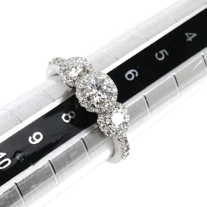 STAR JEWELRY スタージュエリー Pt950プラチナ リング・指輪 1PR0416 ダイヤモンド0.274ct/0.43ct 7号 4.2g レディース【中古】【美品】