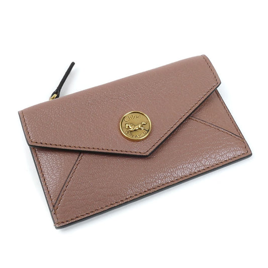 Chloe クロエ Envelope スモールウォレット コインケース Nougat CH25SP538O93847 レディース【中古】【美品】