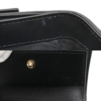 Dior ディオール カナージュ ロータスウォレット 三つ折り財布 ブラック S0181ONMJ_M900 レディース【中古】【美品】