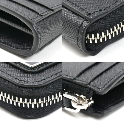 PRADA プラダ サフィアーノ トライアングルロゴ コインケース ブラック 2MC129_QHH_F0002 ICチップ ユニセックス【中古】【美品】