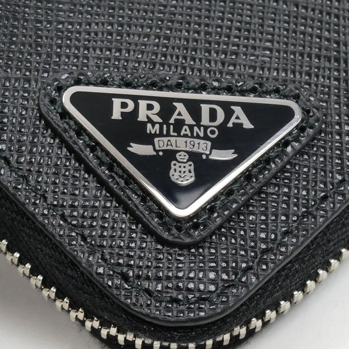 PRADA プラダ サフィアーノ トライアングルロゴ コインケース ブラック 2MC129_QHH_F0002 ICチップ ユニセックス【中古】【美品】