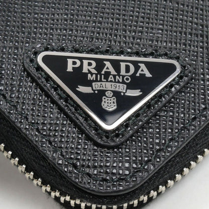 PRADA プラダ サフィアーノ トライアングルロゴ コインケース ブラック 2MC129_QHH_F0002 ICチップ ユニセックス【中古】【美品】