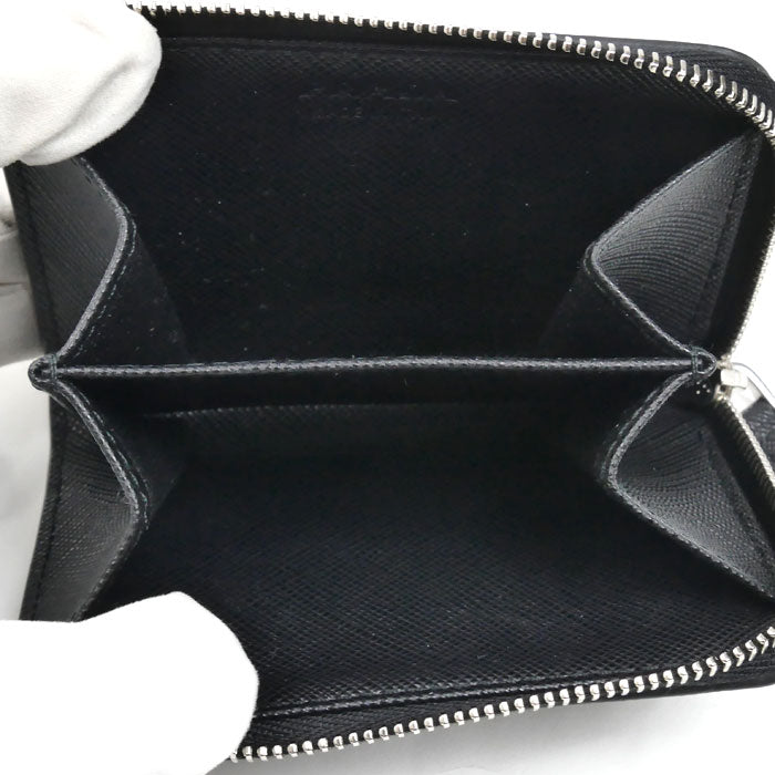 PRADA プラダ サフィアーノ トライアングルロゴ コインケース ブラック 2MC129_QHH_F0002 ICチップ ユニセックス【中古】【美品】