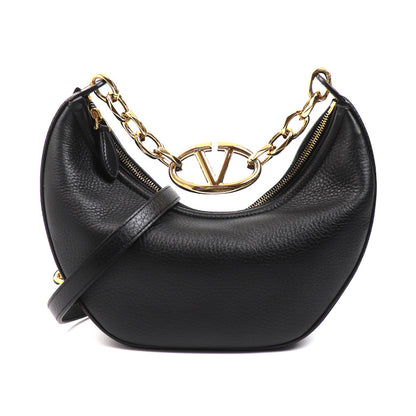 Valentino Garavani ヴァレンティノ・ガラヴァーニ Vロゴ ホーボー ムーン 2Wayショルダーバッグ ブラック 5W2B0Q42JDK レディース【中古】