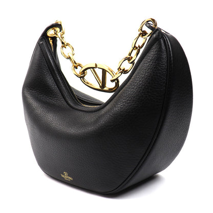 Valentino Garavani ヴァレンティノ・ガラヴァーニ Vロゴ ホーボー ムーン 2Wayショルダーバッグ ブラック 5W2B0Q42JDK レディース【中古】