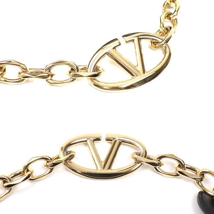 Valentino Garavani ヴァレンティノ・ガラヴァーニ Vロゴ ホーボー ムーン 2Wayショルダーバッグ ブラック 5W2B0Q42JDK レディース【中古】