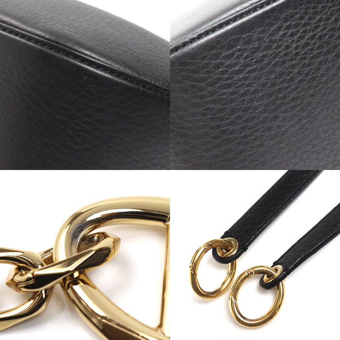 Valentino Garavani ヴァレンティノ・ガラヴァーニ Vロゴ ホーボー ムーン 2Wayショルダーバッグ ブラック 5W2B0Q42JDK レディース【中古】