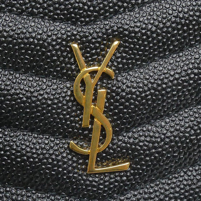 SAINT LAURENT サンローラン ベイビー ルー レザー チェーンショルダー ショルダーバッグ ブラック 635088 レディース【中古】【美品】