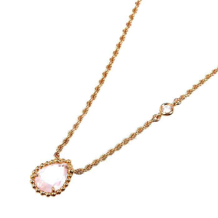 Boucheron ブシュロン K18PG ピンクゴールド セルパンボエム スモール ピンククォーツ ネックレス JPN00677 4.2g 38/42/44cm レディース【中古】【美品】