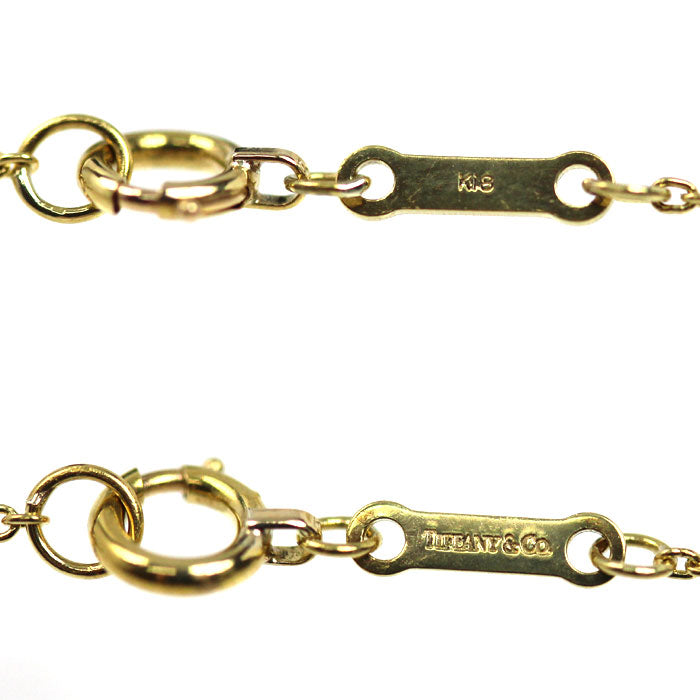 TIFFANY&Co. ティファニー K18YG イエローゴールド オープンハート 1P ルビー ネックレス ルビー 4.0g 43cm レディース【中古】
