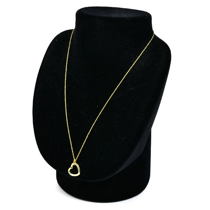 TIFFANY&Co. ティファニー K18YG イエローゴールド オープンハート 1P ルビー ネックレス ルビー 4.0g 43cm レディース【中古】