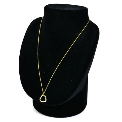 TIFFANY&Co. ティファニー K18YG イエローゴールド オープンハート 1P ルビー ネックレス ルビー 4.0g 43cm レディース【中古】