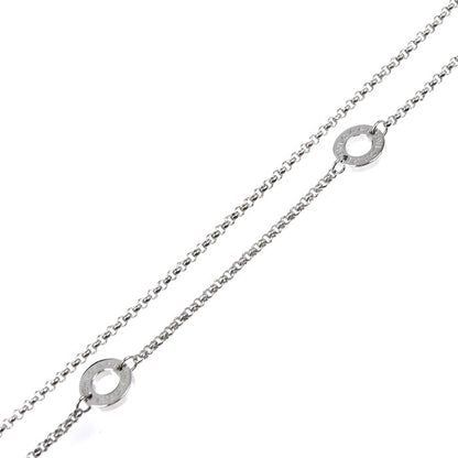 BVLGARI ブルガリ K18WG ホワイトゴールド セルペンティ クロス ネックレス 354038 ダイヤモンド 6.5g 42/45.5/50cm ユニセックス【中古】【美品】