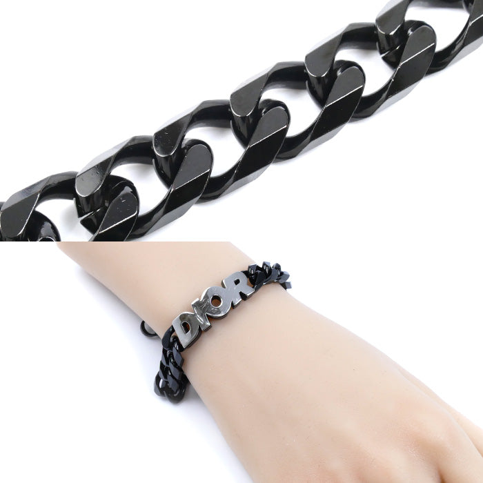 Dior ディオール メタル CD ICON チェーンリンク ブレスレット B1611HOMMT 20.5cm メンズ【中古】