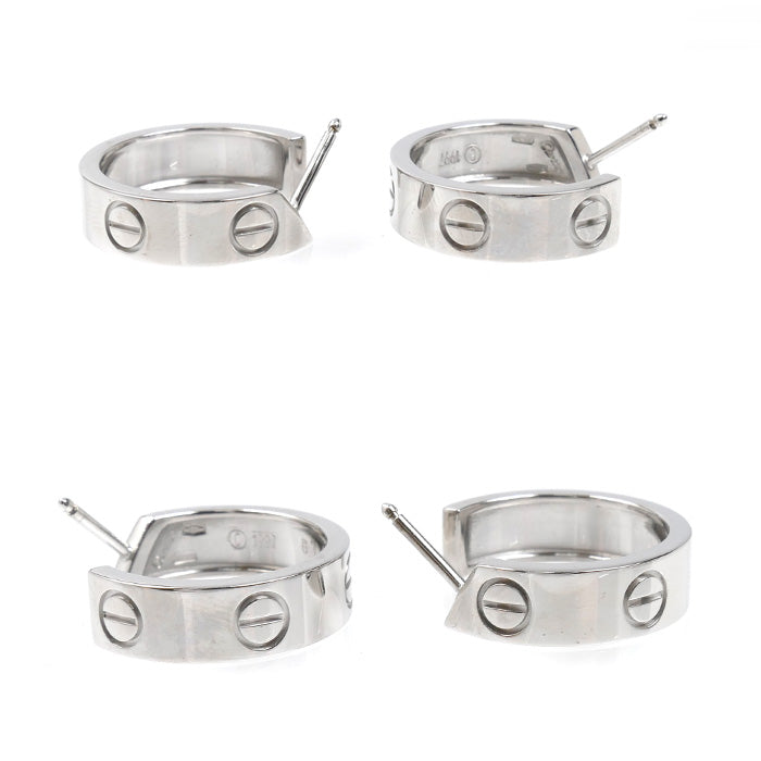CARTIER カルティエ K18WG ホワイトゴールド ラブ ピアス 10.5g レディース【中古】【美品】