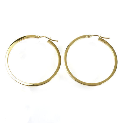 STAR JEWELRY スタージュエリー K18YG イエローゴールド フープ ピアス 2GP0931 2.1g 3.3cmセット レディース【中古】