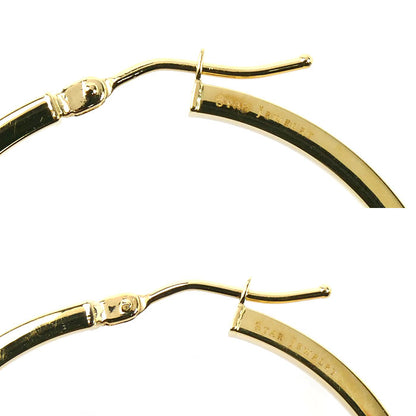 STAR JEWELRY スタージュエリー K18YG イエローゴールド フープ ピアス 2GP0931 2.1g 3.3cmセット レディース【中古】