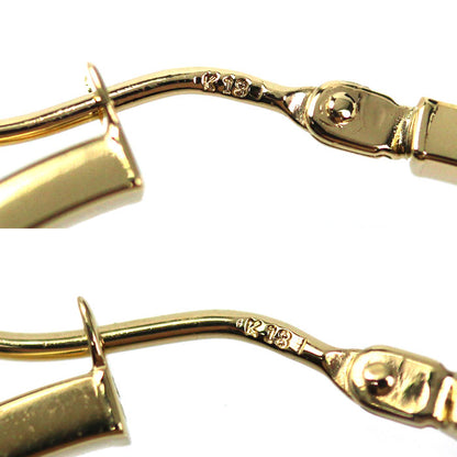 STAR JEWELRY スタージュエリー K18YG イエローゴールド フープ ピアス 2GP0931 2.1g 3.3cmセット レディース【中古】