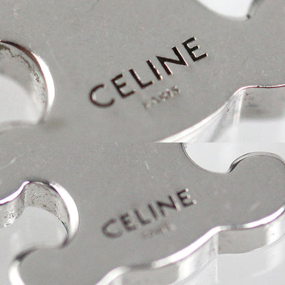 CELINE セリーヌ 真鍮 ラインストーン トリオンフ ピアス 460GC6BZI.36SI レディース【中古】