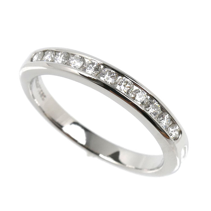 TIFFANY&Co. ティファニー Pt950プラチナ ハーフサークル チャネルセッティング リング・指輪 ダイヤモンド 9号 3.5g レディース【中古】【美品】