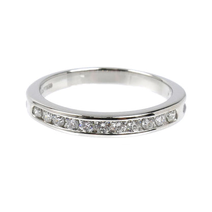 TIFFANY&Co. ティファニー Pt950プラチナ ハーフサークル チャネルセッティング リング・指輪 ダイヤモンド 9号 3.5g レディース【中古】【美品】