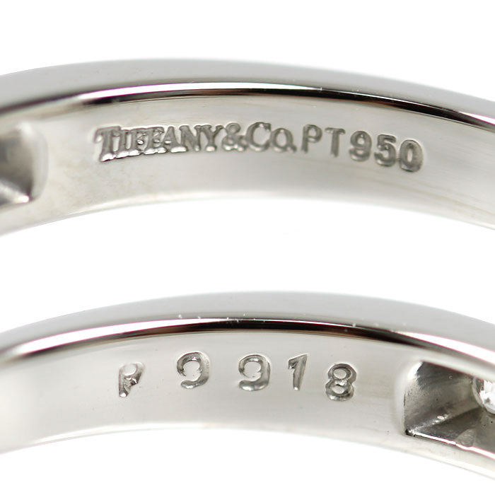 TIFFANY&Co. ティファニー Pt950プラチナ ハーフサークル チャネルセッティング リング・指輪 ダイヤモンド 9号 3.5g レディース【中古】【美品】