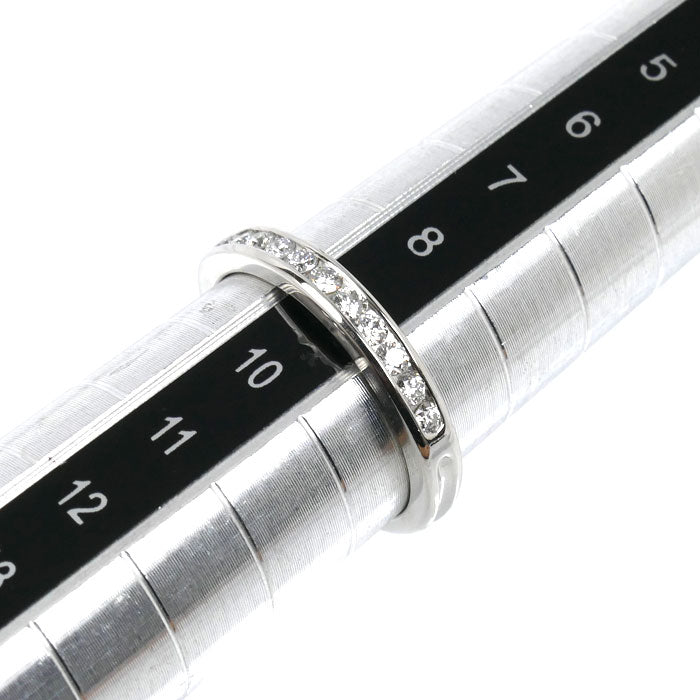 TIFFANY&Co. ティファニー Pt950プラチナ ハーフサークル チャネルセッティング リング・指輪 ダイヤモンド 9号 3.5g レディース【中古】【美品】
