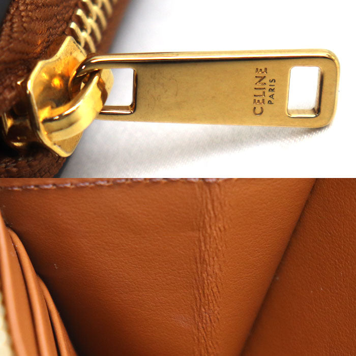 CELINE セリーヌ キュイル トリオンフ コインケース タン 10K533DR8.04LU レディース【中古】
