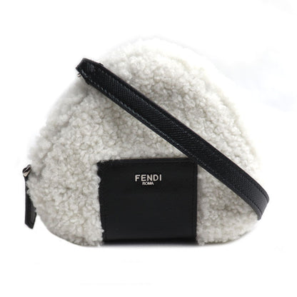 FENDI フェンディ おにぎり ショルダーバッグ ホワイト/ブラック 7AS240 レディース【中古】【美品】