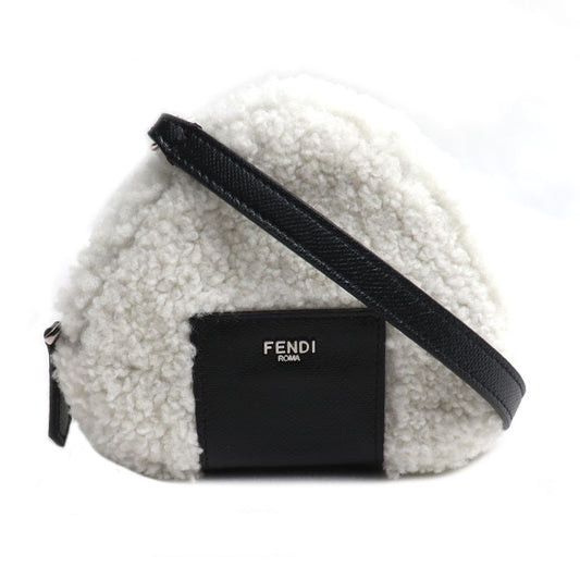 FENDI フェンディ おにぎり ショルダーバッグ ホワイト/ブラック 7AS240 レディース【中古】【美品】