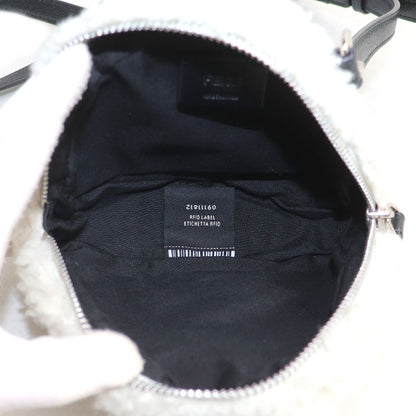 FENDI フェンディ おにぎり ショルダーバッグ ホワイト/ブラック 7AS240 レディース【中古】【美品】