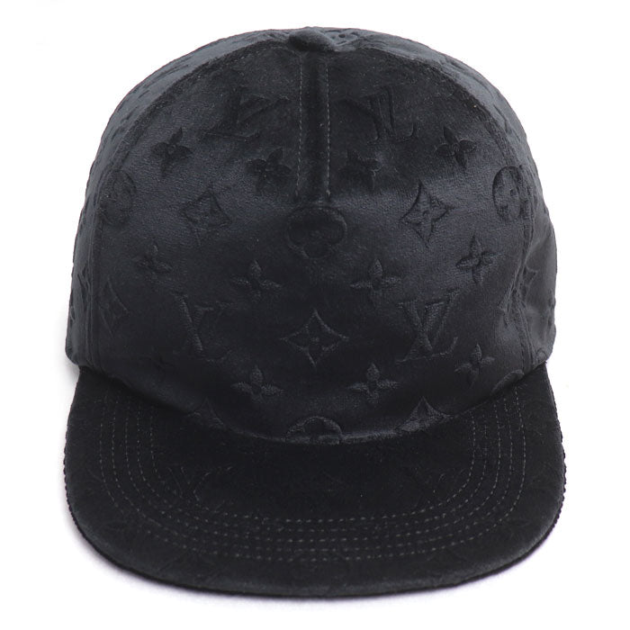 LOUIS VUITTON ルイ・ヴィトン キャスケット モノグラム ベルベット キャップ ブラック MP3409 NX2242 メンズ【中古】【美品】