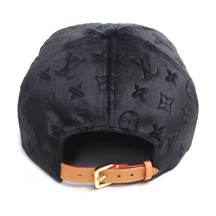 LOUIS VUITTON ルイ・ヴィトン キャスケット モノグラム ベルベット キャップ ブラック MP3409 NX2242 メンズ【中古】【美品】