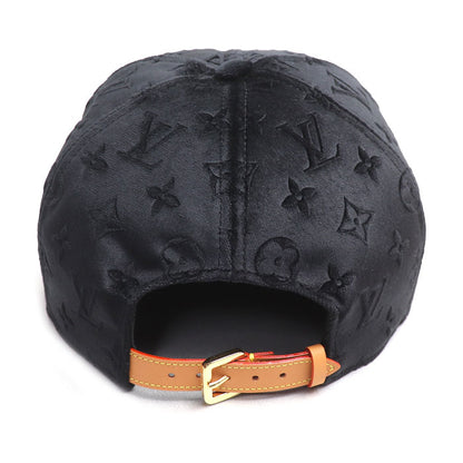 LOUIS VUITTON ルイ・ヴィトン キャスケット モノグラム ベルベット キャップ ブラック MP3409 NX2242 メンズ【中古】【美品】