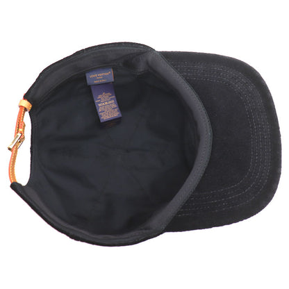 LOUIS VUITTON ルイ・ヴィトン キャスケット モノグラム ベルベット キャップ ブラック MP3409 NX2242 メンズ【中古】【美品】