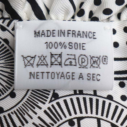 HERMES エルメス ツイリー エプロン ドール バンダナ スカーフ ホワイト/ブラック H852978S レディース【中古】【美品】