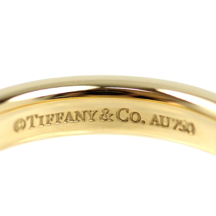 TIFFANY&Co. ティファニー K18YG イエローゴールド フラットバンド 3P ダイヤ リング・指輪 ダイヤモンド 6.5号 3.3g レディース【中古】【美品】