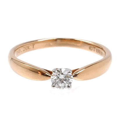 TIFFANY&Co. ティファニー K18PG ピンクゴールド Pt950プラチナ ハーモニー リング・指輪 ダイヤモンド0.20ct 10.5号 2.4g レディース【中古】【美品】