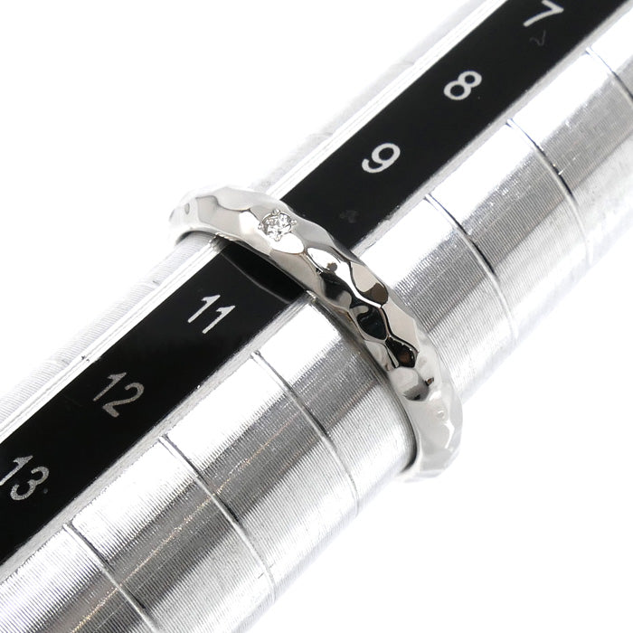 K.UNO ケイウノ Pt900プラチナ ディズニー リング・指輪 ダイヤモンド0.014ct 10号 3.8g レディース【中古】【美品】